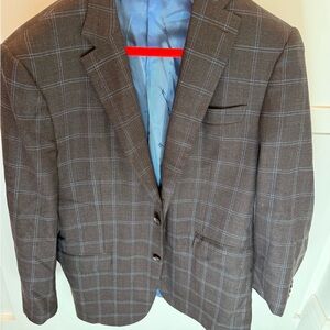 Men's Isaia Brown Plaid Blazer